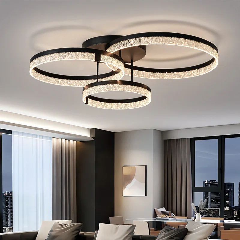Living room main light modern simple atmosphere ice crack ceiling light lighting whole house package combination