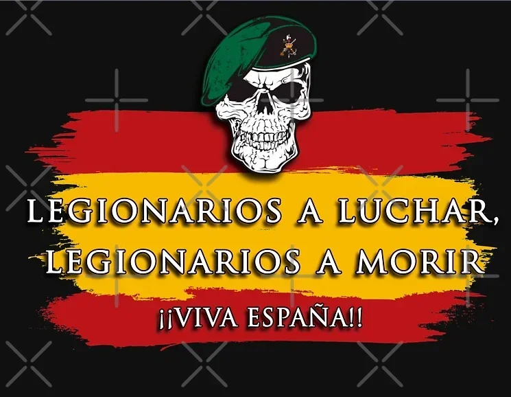 

Legión Española. Spain Flag Spanish Legion Skull Motto T Shirt. Short Sleeve 100% Cotton Casual T-shirts Loose Top Size S-3XL