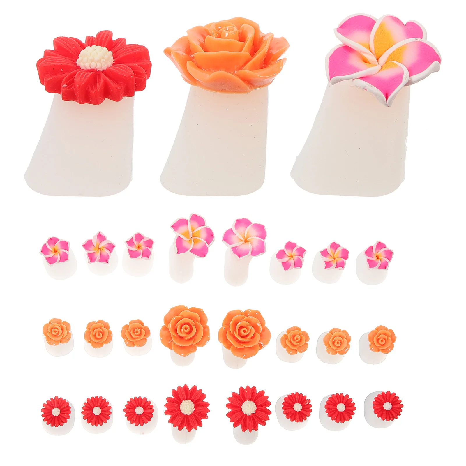 24Pcs Flower Silicone Toe Separators Reusable Pedicure Nail Polish Toe Dividers for Women Easy Use Nail Supplies