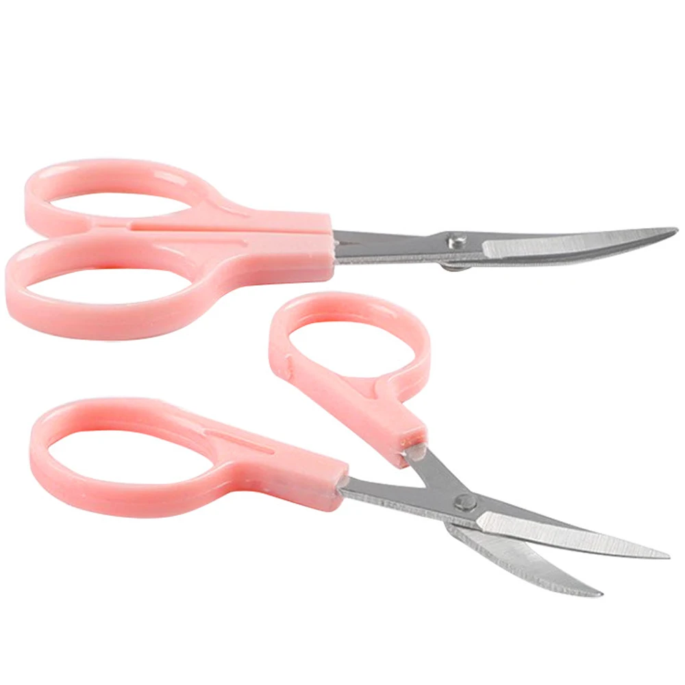 15/20pcs Delivery and installation kit accessories pink mini scissors curved cutting head tainless steel tailor DIY scissors