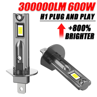 Ampoule H1 Led Bulb 30000LM Super Bright Spotlights Light for Car 6000K Plug And Play Automobile Headlight 1:1 Mini Size Foggers