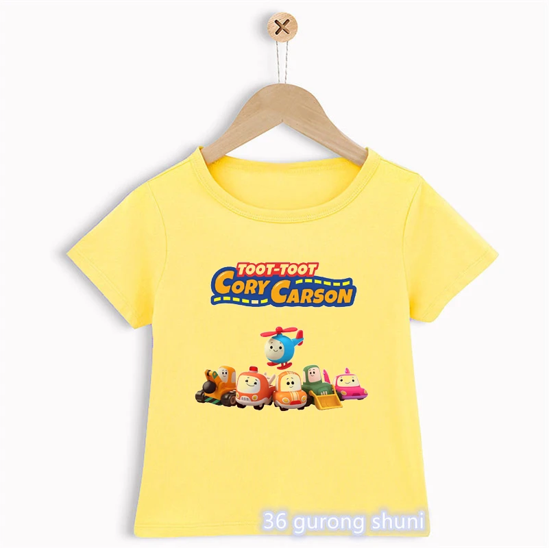 ¡Go! ¡Go! Camiseta de Cory Carson y Friends para niños y niñas, camisa Universal con estampado de dibujos animados, Tops blancos, Verano