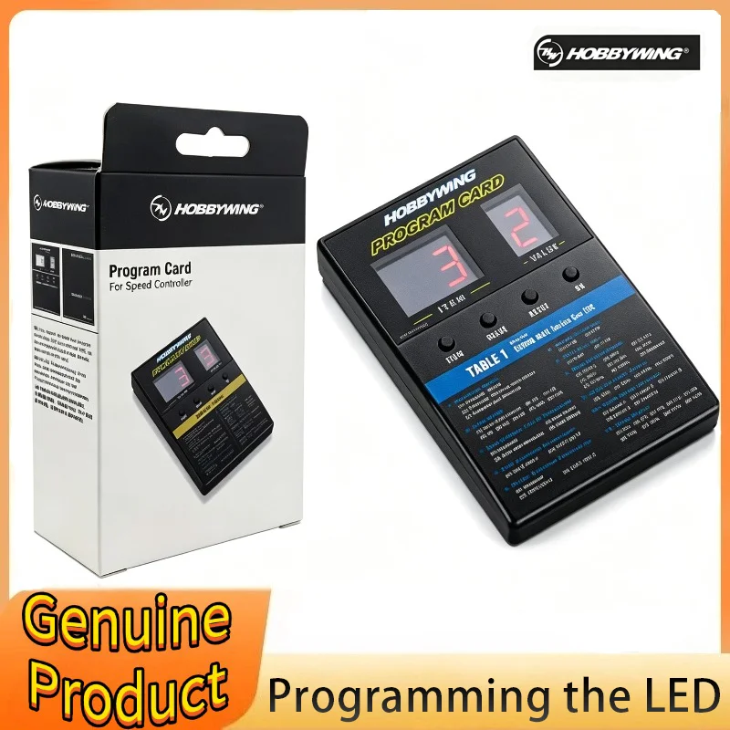 Hobbywing LED Digital Programming Card Suitable for EZRUN QUICRUN SEAKING PLATINUM V1/V2, FLYFUN V5, Skywalker V2
