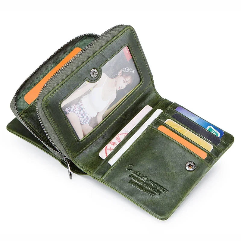 جلد طبيعي المرأة محفظة صغيرة حقائب الإناث للنساء جودة عالية سستة محفظة نسائية للعملات المعدنية محافظ حامل بطاقة الموضة