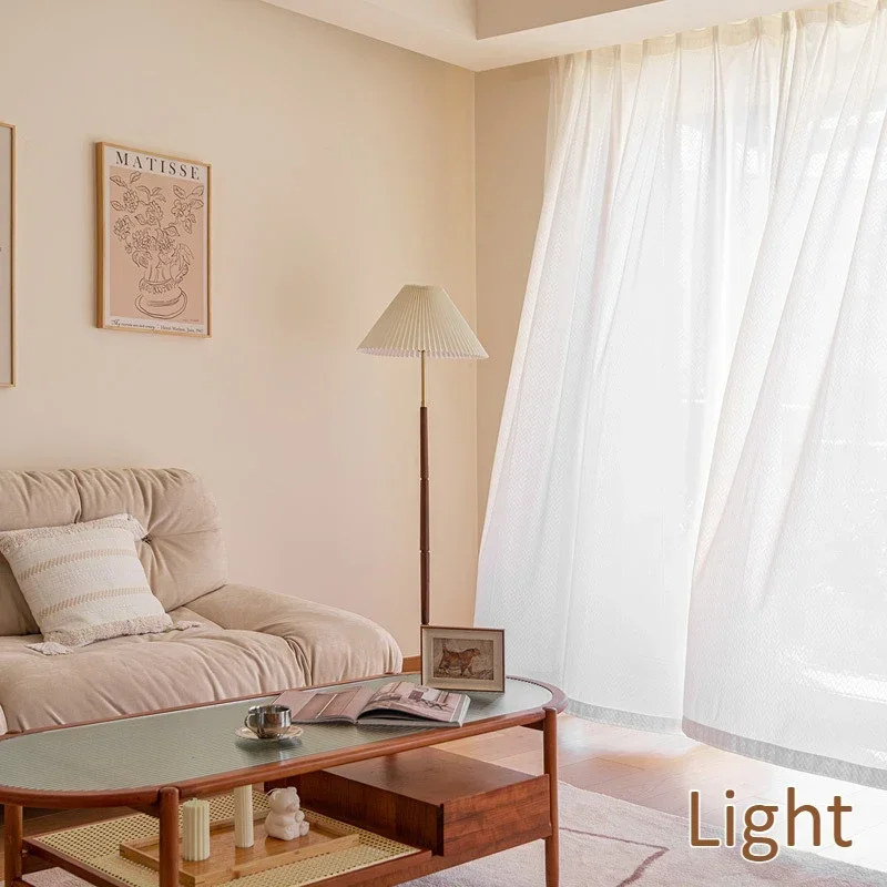 Tiulowe zasłony w stylu japońskim do salonu, sypialni, jadalni, gabinetu, prosty wystrój, ciepłe kolory, rozmiar niestandardowy