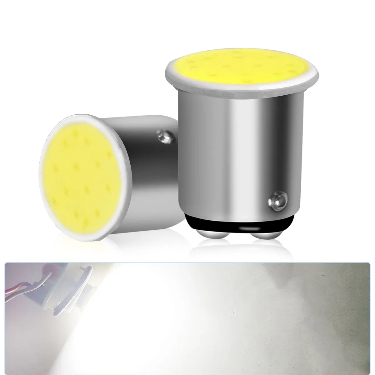 2/10/20/50 stücke Leistungsstarke COB LED Kleine Lampen 1156 BA5S P21W 1157 BAY15D P21/5W Auto Blinker Bremse Reverse Stop Backup Lichter