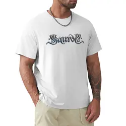 Saurom-T-shirt espagnol Rock Band pour hommes, grands et grands t-shirts noirs surdimensionnés, vêtements esthétiques