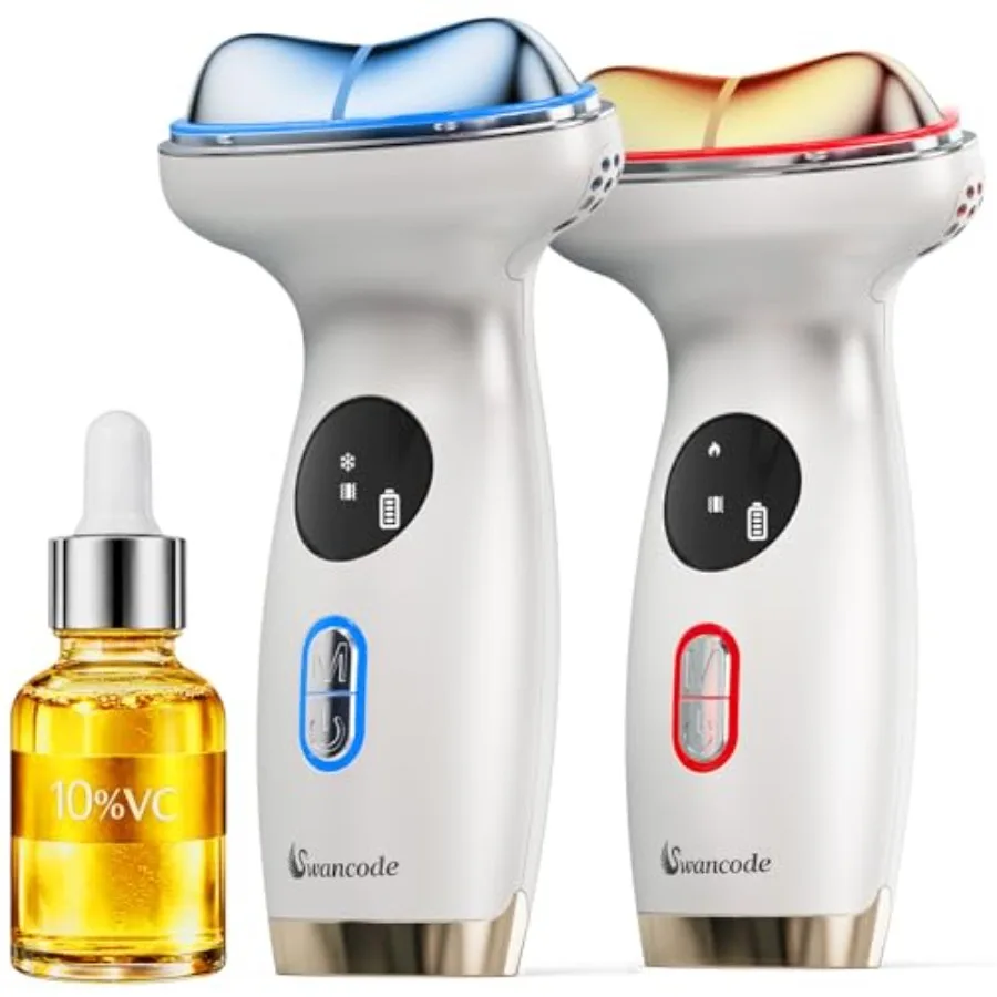 

Терапия холодом и теплом красным светом с сывороткой - 7-в-1 LED-инструмент для скульптурирования лица, снятия отеков, лифтинга, горячий электрический массажер Гуаша