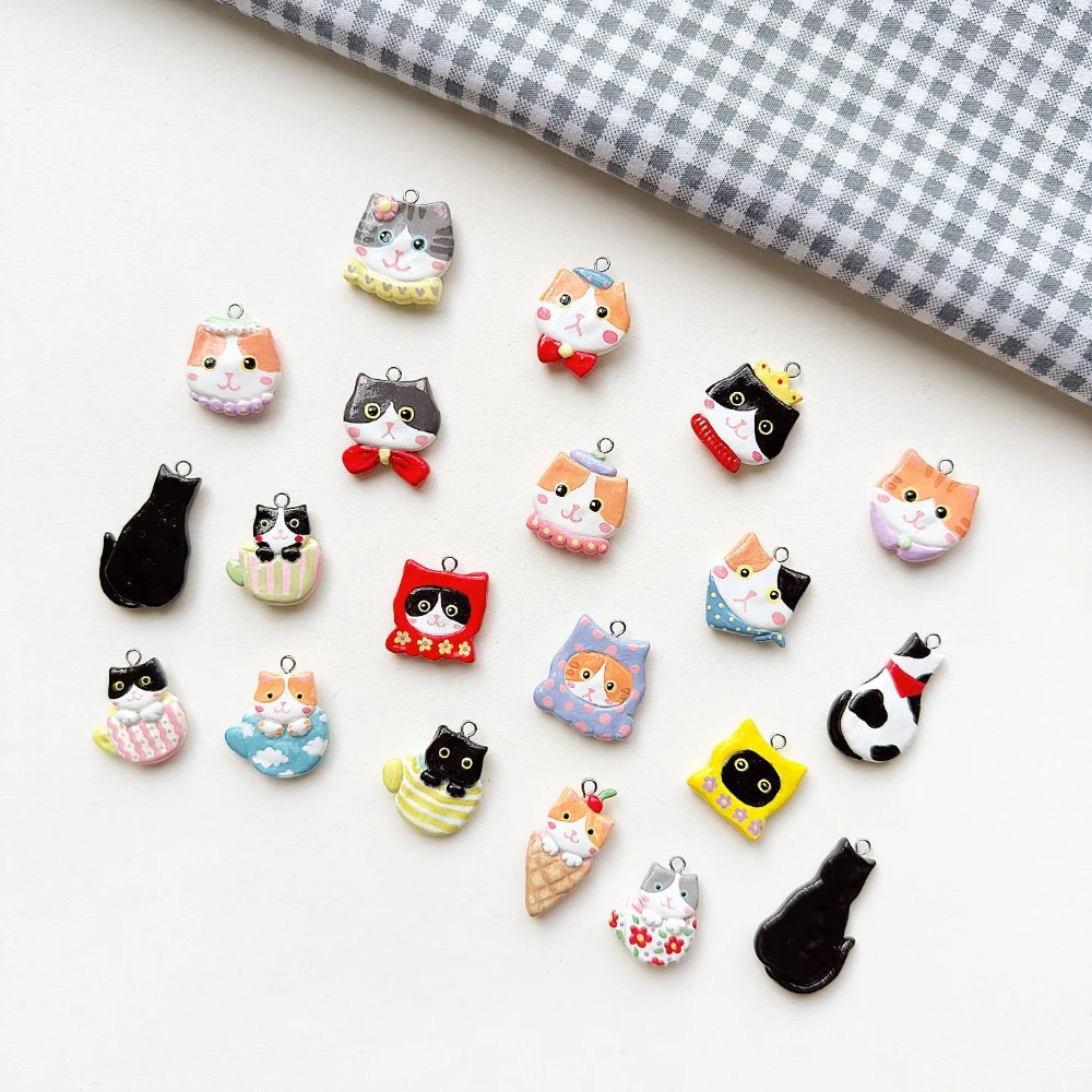 316 Edelstahl Wasserdicht Farberhaltend Niedliche Süße Kleine Katze DIY Anhänger Charms für Schmuck – Detail 1
