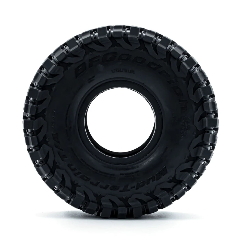 BFGoodrich 1.9-inch crawler tires, 117mm diameter, suitable for TRX4/TRX6/SCX10 and Baja 1000 models.  (Tire accessories)