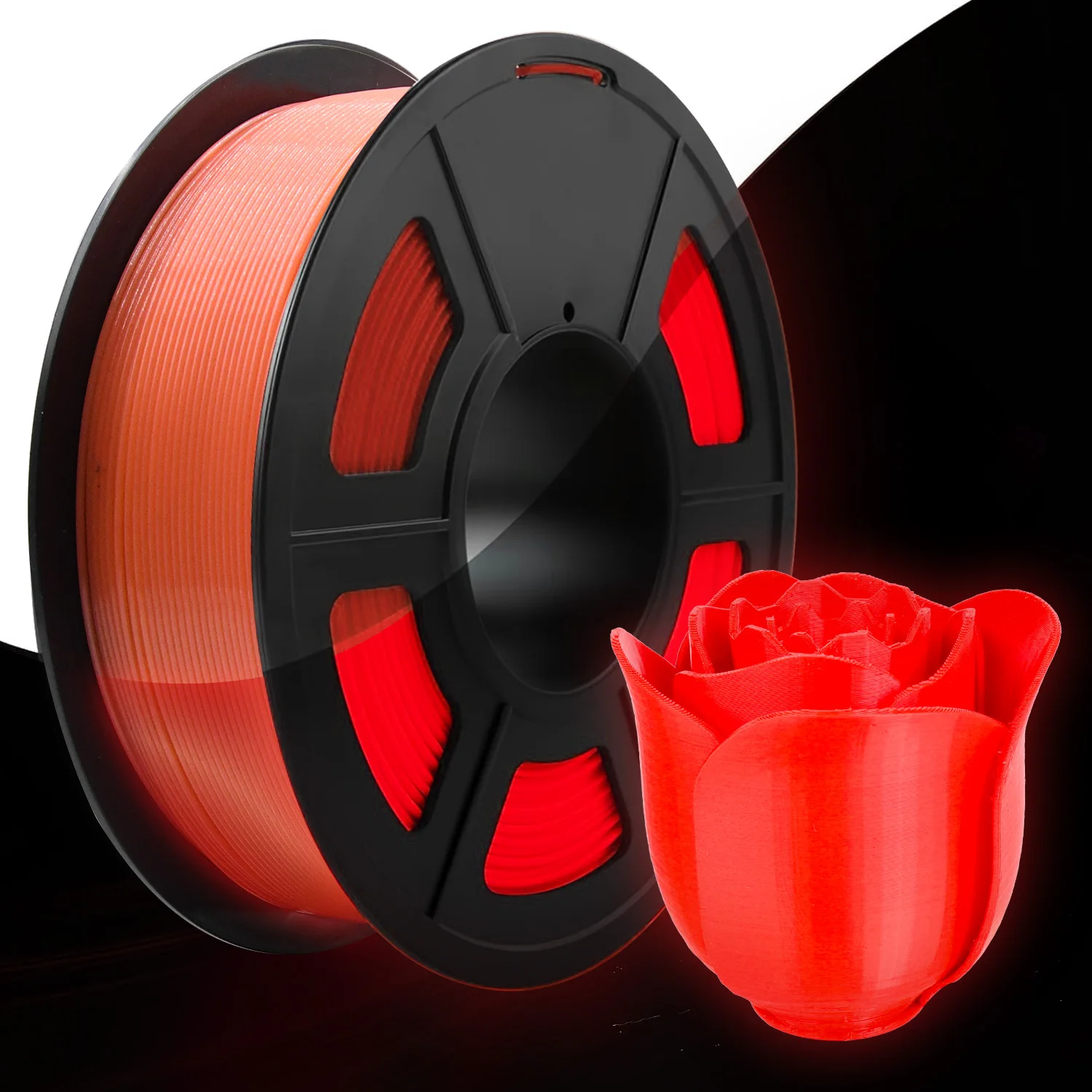 DIY-kerstcadeau, 1,75 mm PLA lichtgevend 3D-printerfilament, 200 g (0,44 l) spoel, gloeit in het donker, voor de meeste FDM-printers