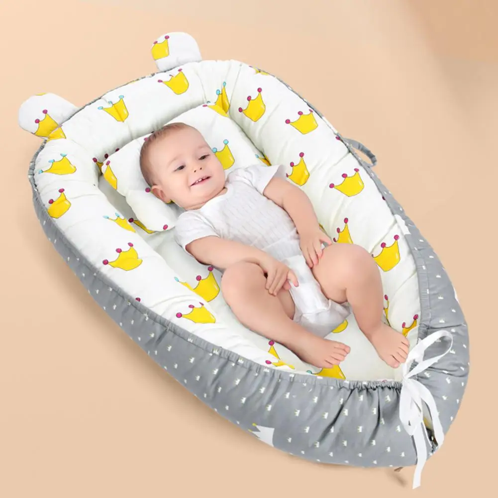 

1 Set Useful Infant Floor Seat Washable Sleeping Hanging Strap Infant Crib Travel Bed Toddler Cradle