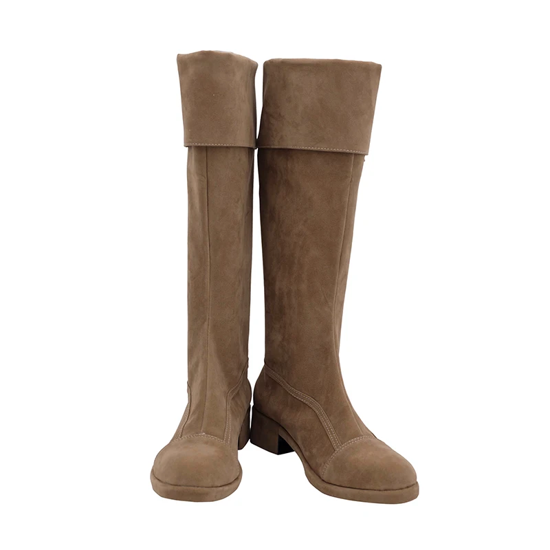 أحذية Yuno Grinbellor التأثيرية أنيمي بلاك كلوفر براون أحذية من الجلد الاصطناعي للرجال والنساء