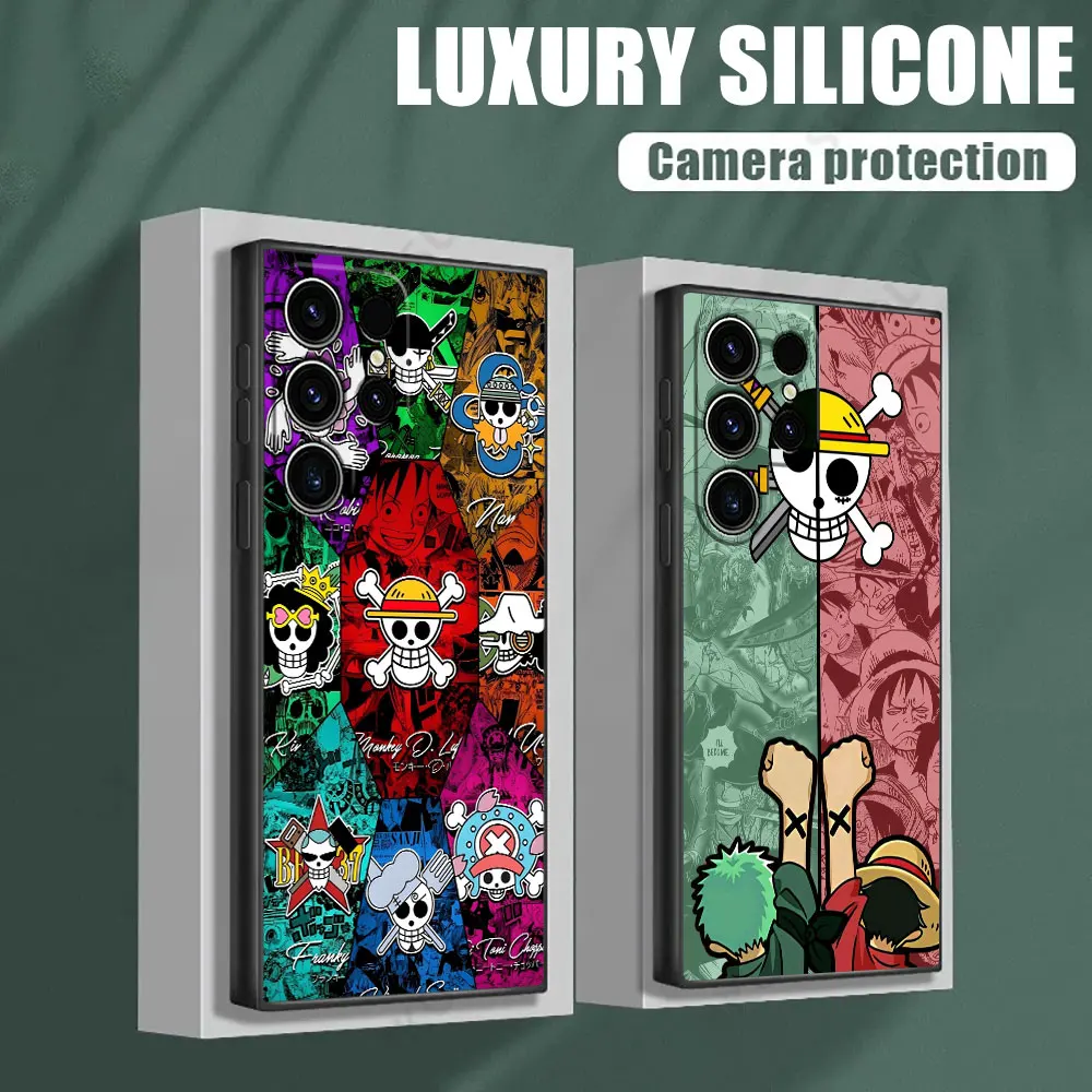 One LOGO Pieces Anime Phone Case For Samsung Galaxy S25 S24 S23 S20 S21 FE S26 S22 Ultra 5G S26 Plus S25FE Soft Silicone Cover