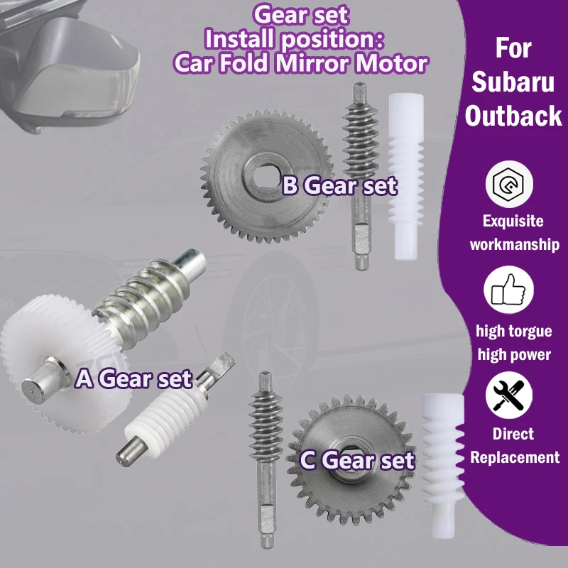 

AZGIANT Car Door Side Mirror Electric Fold Motor 45T 44T 30T gearwheel sets For Subaru Outback 2004-2006/2010-2011/2018-2020