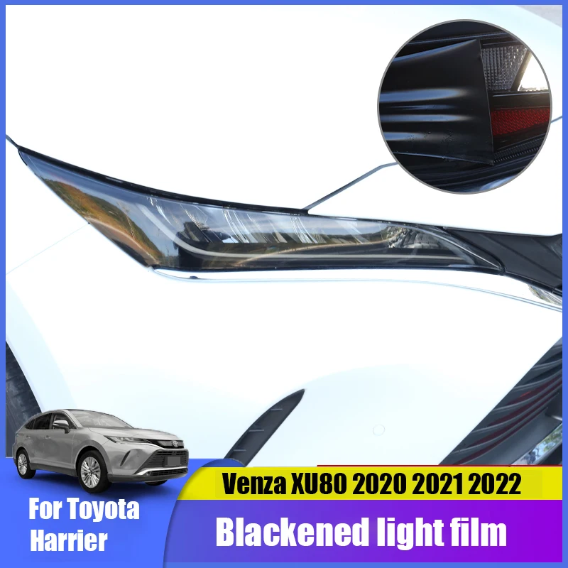 For Toyota Harrier Venza XU80 2020 2021 2022 headlight tail light color change film blackened headlight film