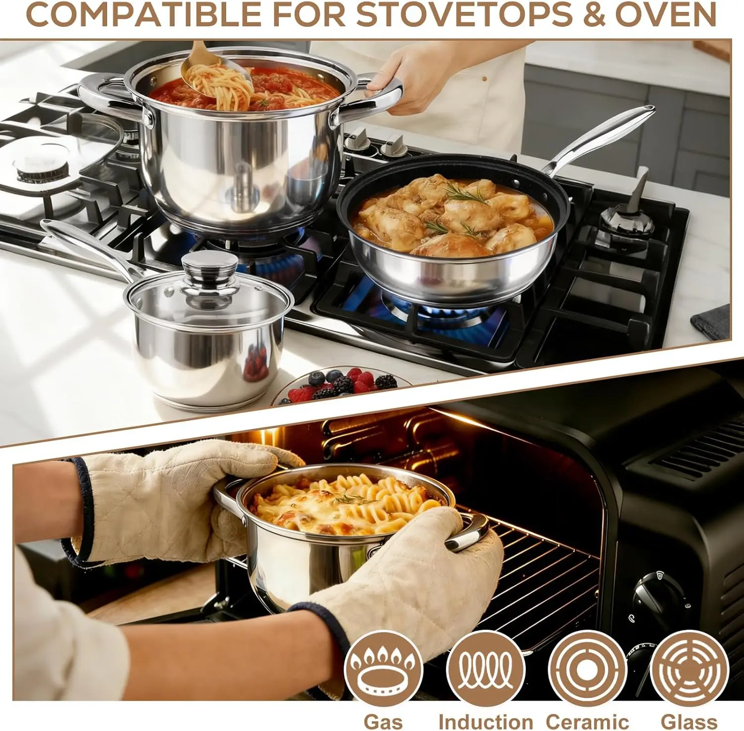 The Stainless Steel Cookware Set — 15-piece induction-ready kitchen collection 4