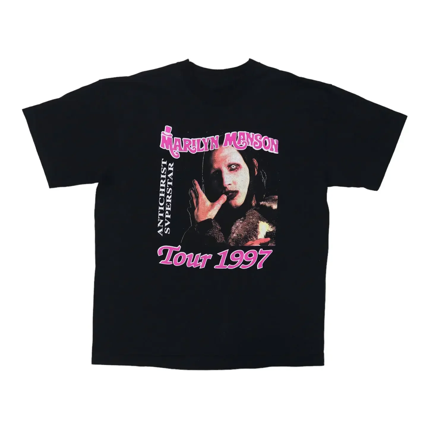 Marilyn Manson 1997 Tour Black T-Shirt Double Sided N310274
