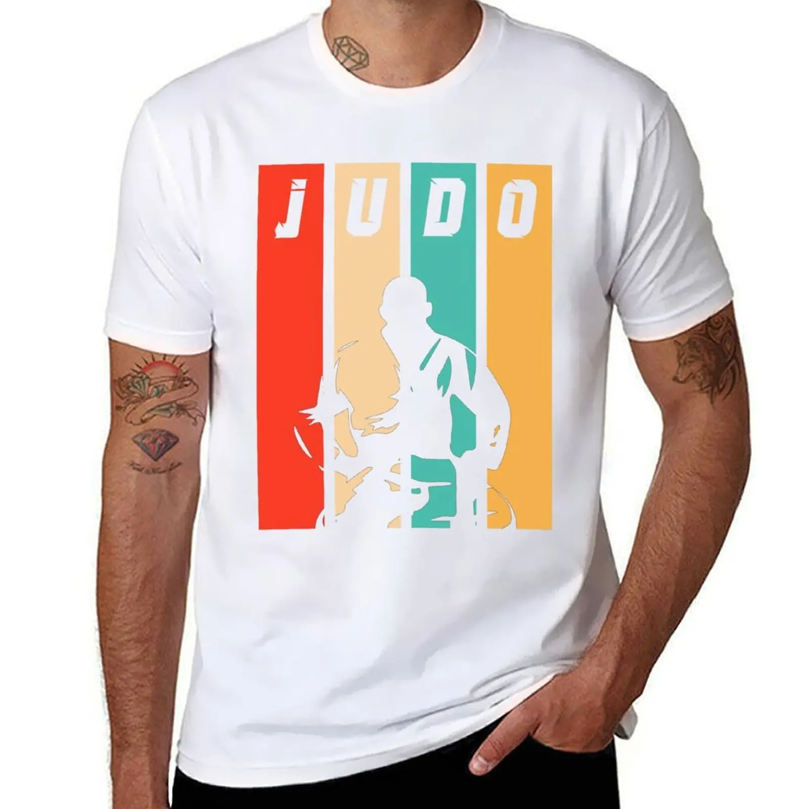 

Judo Retro T-Shirt t shirt for man 100 percent cotton anime t shirts for man T-Shirt