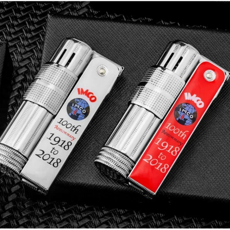 IMCO Kerosene Lighter 6700 Stainless Steel 100th Anniversary Collection Cigarette Refillable Oil Lighters Smoking Nostalgic Gift