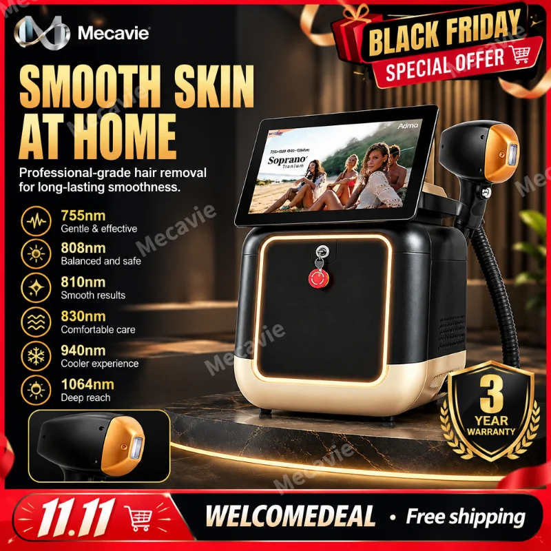 6 Wavelength Diode Laser Hair Removal Machine 755 808 810 830 940 1064nm Ice Cooling Permanent Hair Removal Skin Black Friday