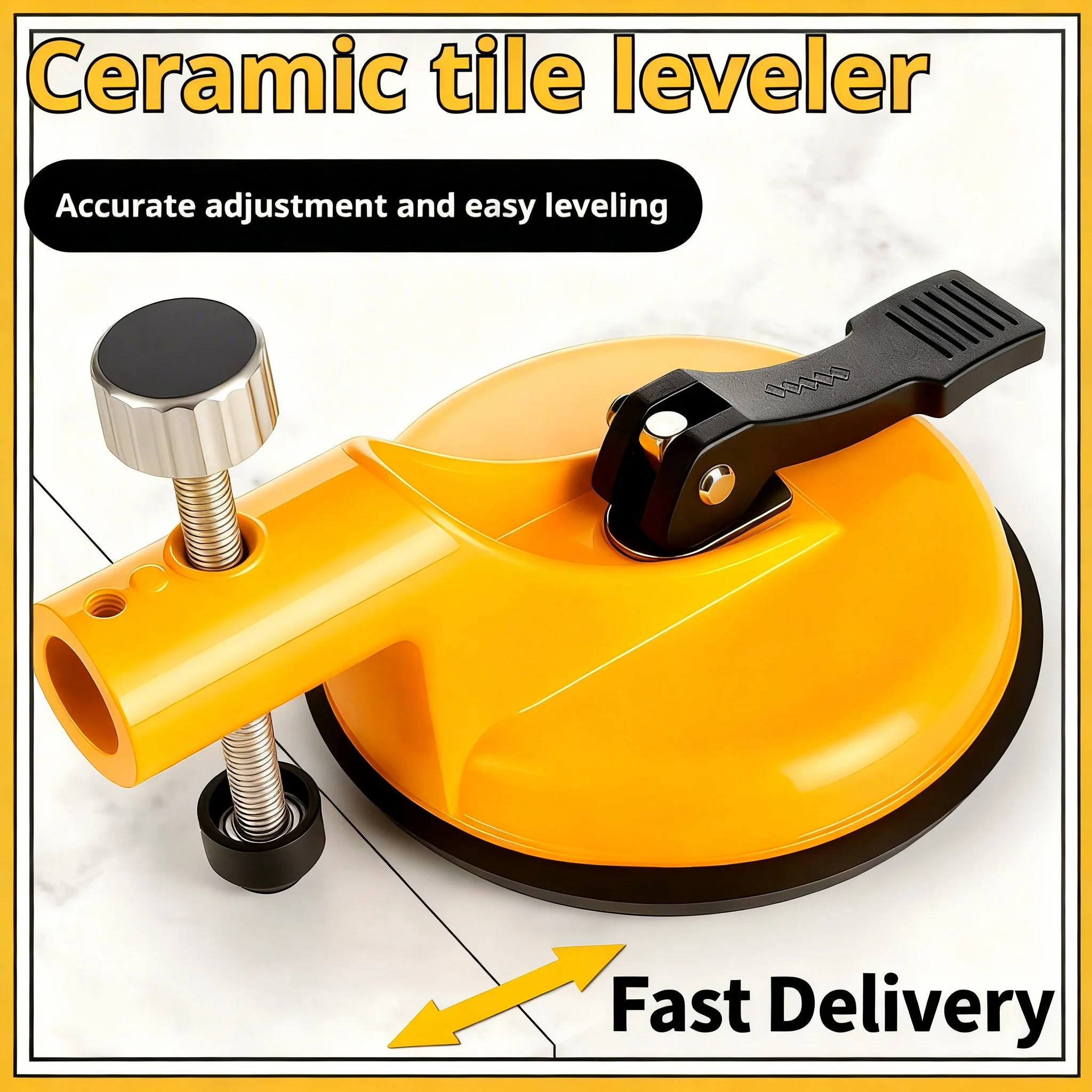 Heavy DutyFloor Fixer Tool Laminate Iron Fixer Vacuum Tile Flooring Slat Grabber for Baseboard Paver Construction Tile Carpentry