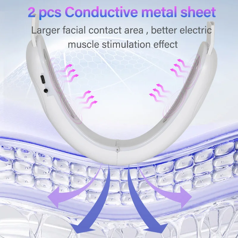 Masażer wibracyjny do twarzy V Face, urządzenie kosmetyczne EMS do liftingu twarzy, reduktor podwójnego podbródka, modelujący pas do liftingu twarzy V-Line