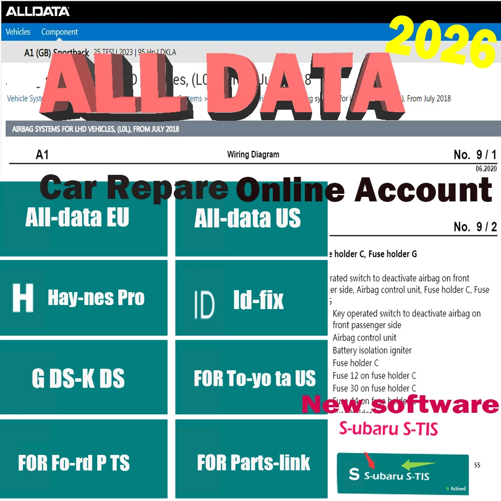 2026 ALL DATA Online Account for Auto-data All-data Haynes PRO Workshop Car Repair Software Support Mobile Login update to 2027