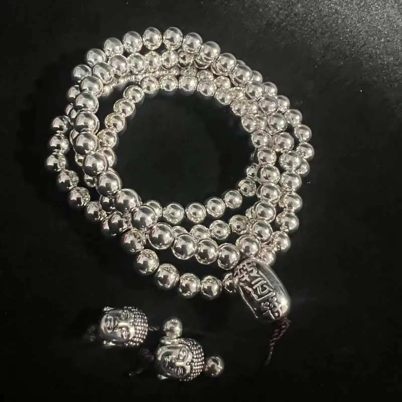 2026 Hot Vintage Tibetan Silver 108 Prayer Beads Bracelet & Necklace, Ethnic Amulet Jewelry for Men & Women