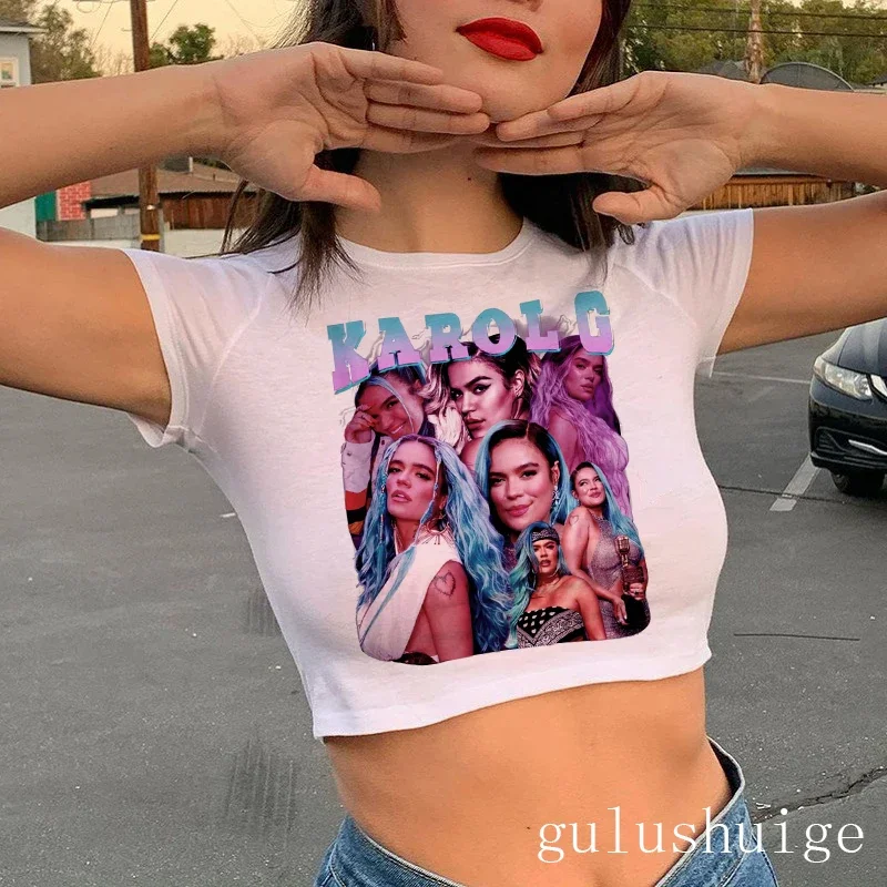 Strretwear Clothing Y2k Crop Top Manana Sera Bonito Bichota Karol G T Shirt Women Graphic T Shirts Grunge Tee Cropped