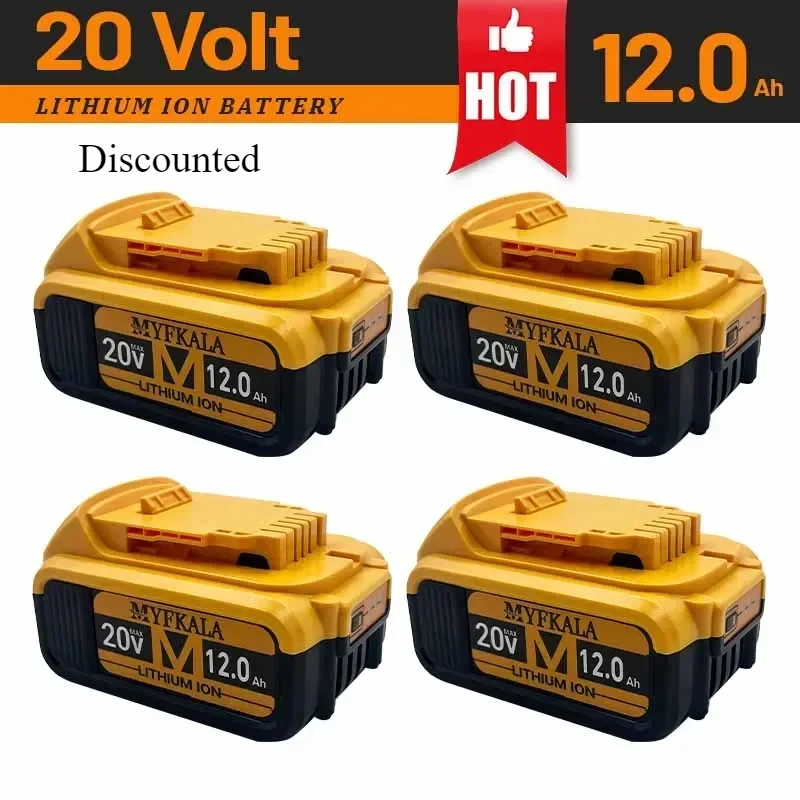 New 100% Original 12000mAh 20V for Dewalt Power Tool Battery DCB206 20V 18.0Ah Battery DCB206 20V Battery DCB205 DCB200