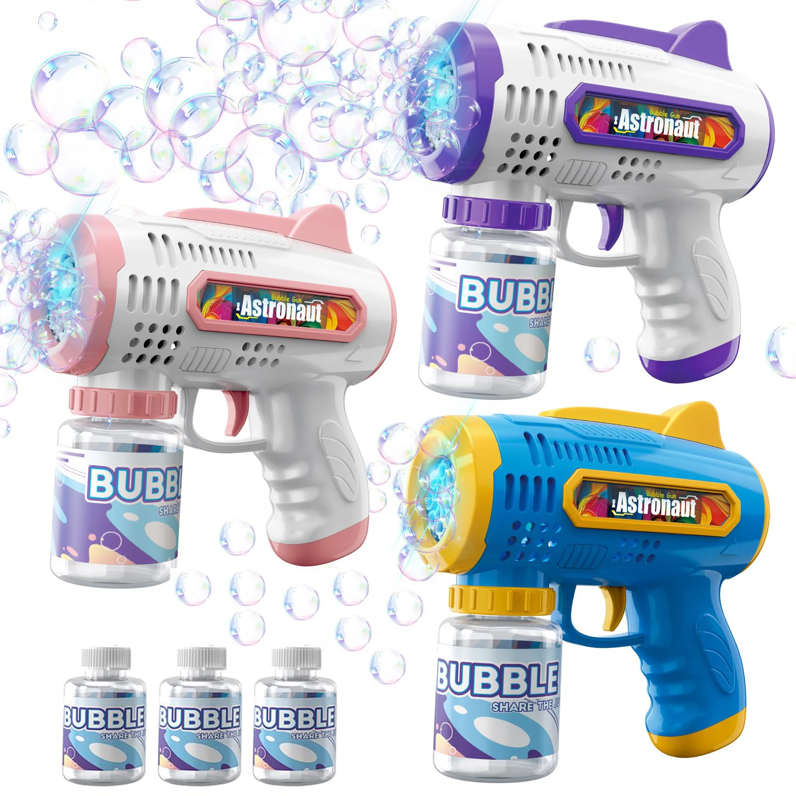 Automatic Bubble Maker Machine for Boys Girls, Bubble Guns Outdoor Toys for Toddlers, Party, Wedding Birthday Gifts for Ages 3+