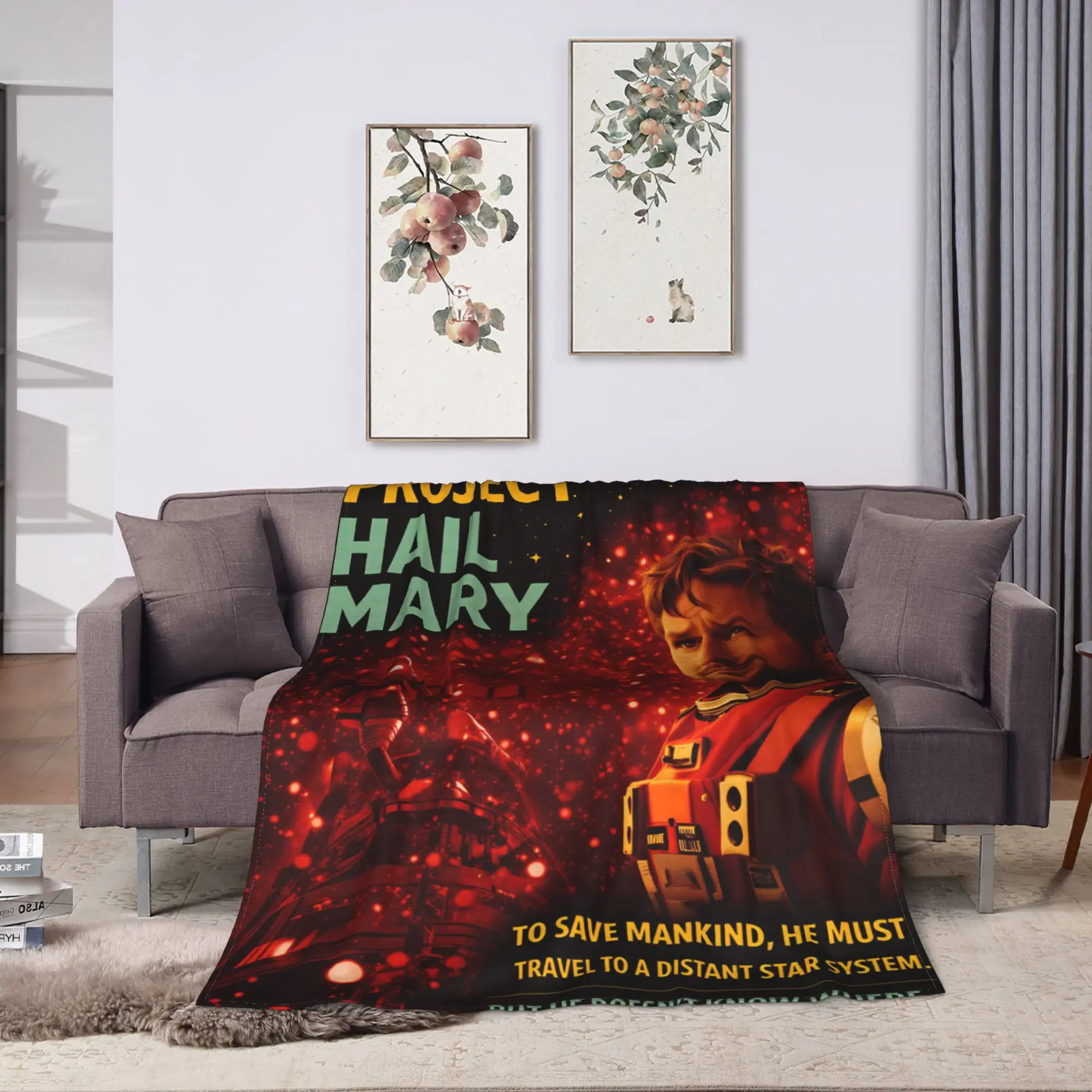 Existential Crisis Film Poster Project Hail Mary Throw Blanket Soft Cozy Novelty Blanket  For Outdoor Travel Flannel Bed Cover