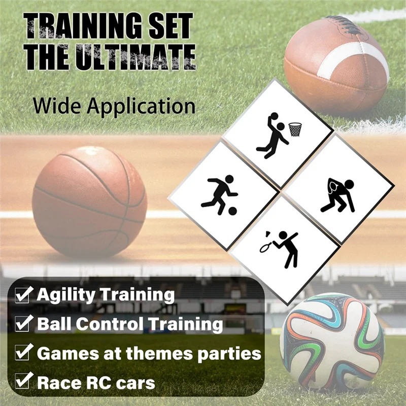 Y49A-12 pezzi Coni da allenamento sportivo Coni da 9 pollici per pattinaggio in plastica per agilità per bambini Pratica di calcio e basket