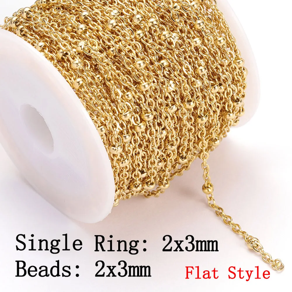 2 Meter lange Edelstahlketten in verschiedenen Ausführungen erhältlich für DIY-Halsketten, Armbänder, Schmuckherstellung, Zubehör, Perlenketten – Detail 4