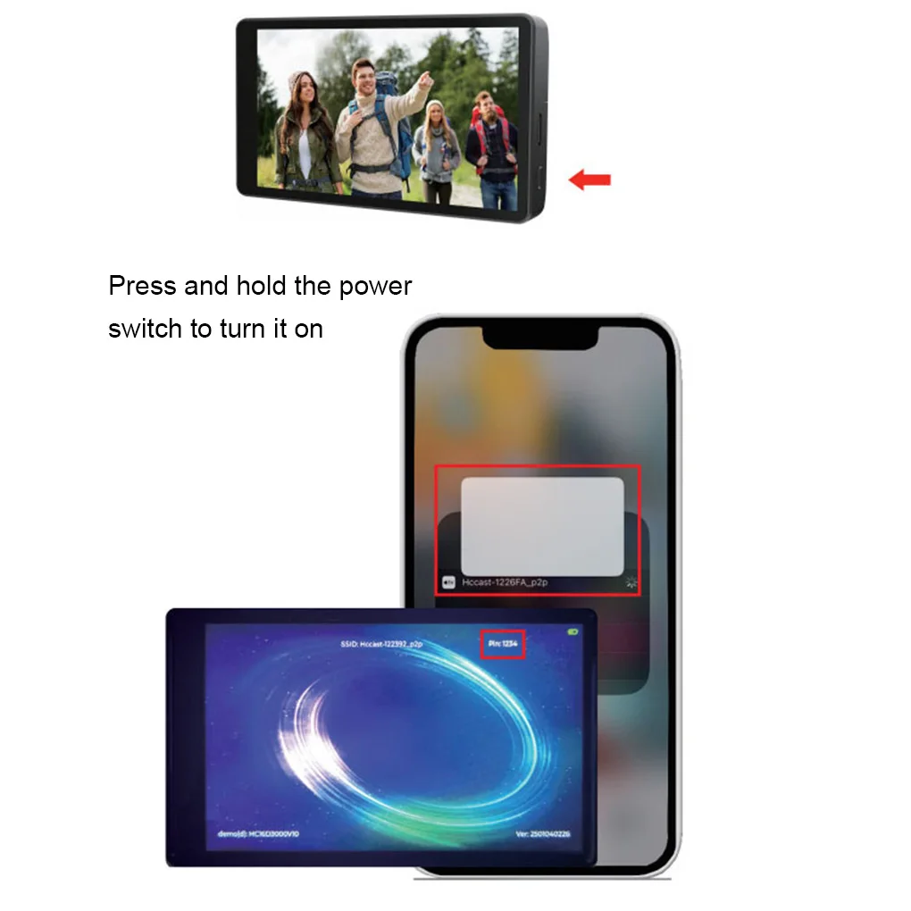 Smartphone Rear Magnetic Selfie Display Screen For Iphone Android for Vlog Selfie Live Wireless Remote Control Screen Projector