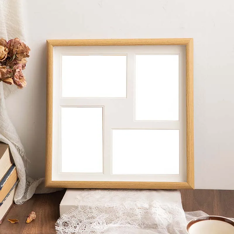Elegant 12x12 Picture Frame Collage: Display 4x6 Photos With Style Picture Frame Wooden Kpop Display Wedding Party Picture