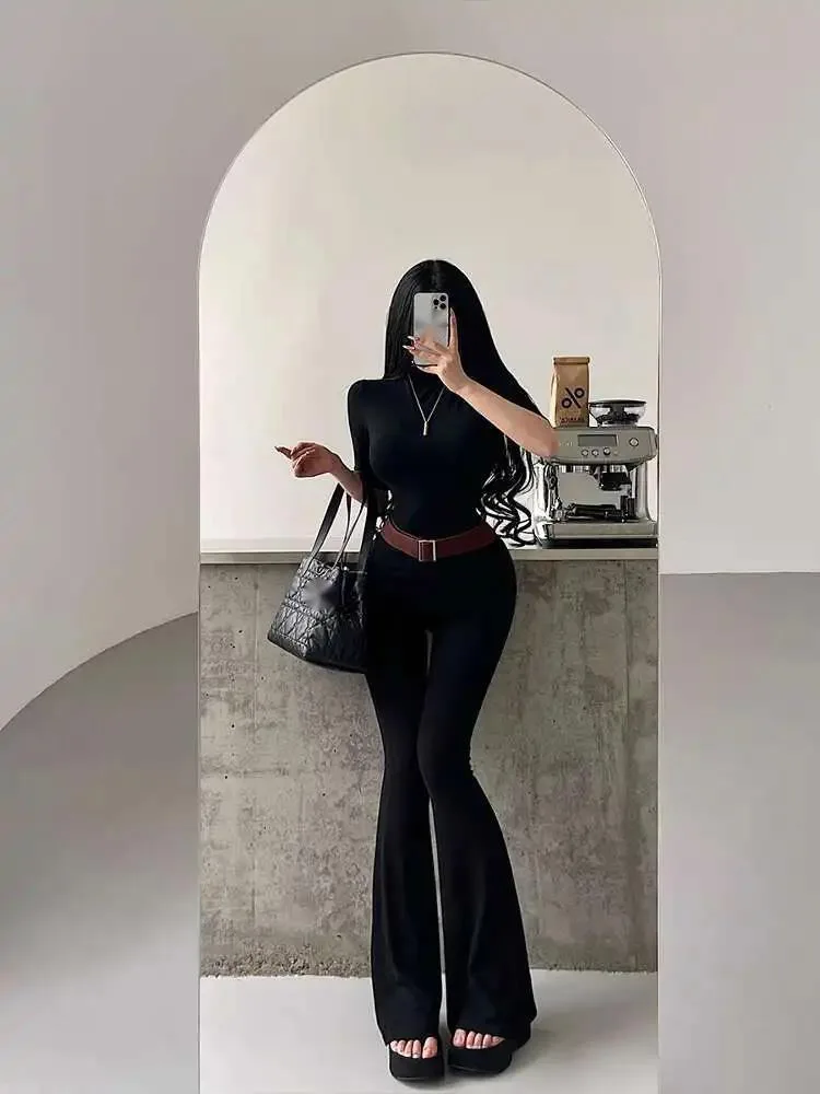 Pure Desire Стиль Футболка с коротким рукавом Высокая талия Micro Pull Повседневные напольные брюки Комплект с поясом Брюки Комплект Модные женские Y1Q9