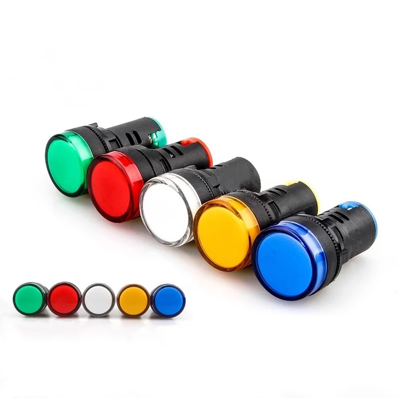 

Индикаторная сигнальная лампа Водонепроницаемая ad16-22ds 22 мм AC/DC 12 В 24 В 110 В 220 В 380 В Красный Зеленый Желтый Синий Белый Светодиодные лампы 20 мА