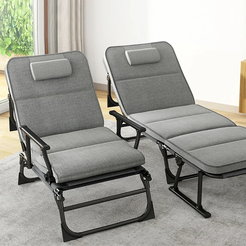 Foldable Lounge Chair,Office Nap Machine,Folding Bed and Sofa Dual-Use Recliner Chair,Comfortable and Durable Single Bed Design