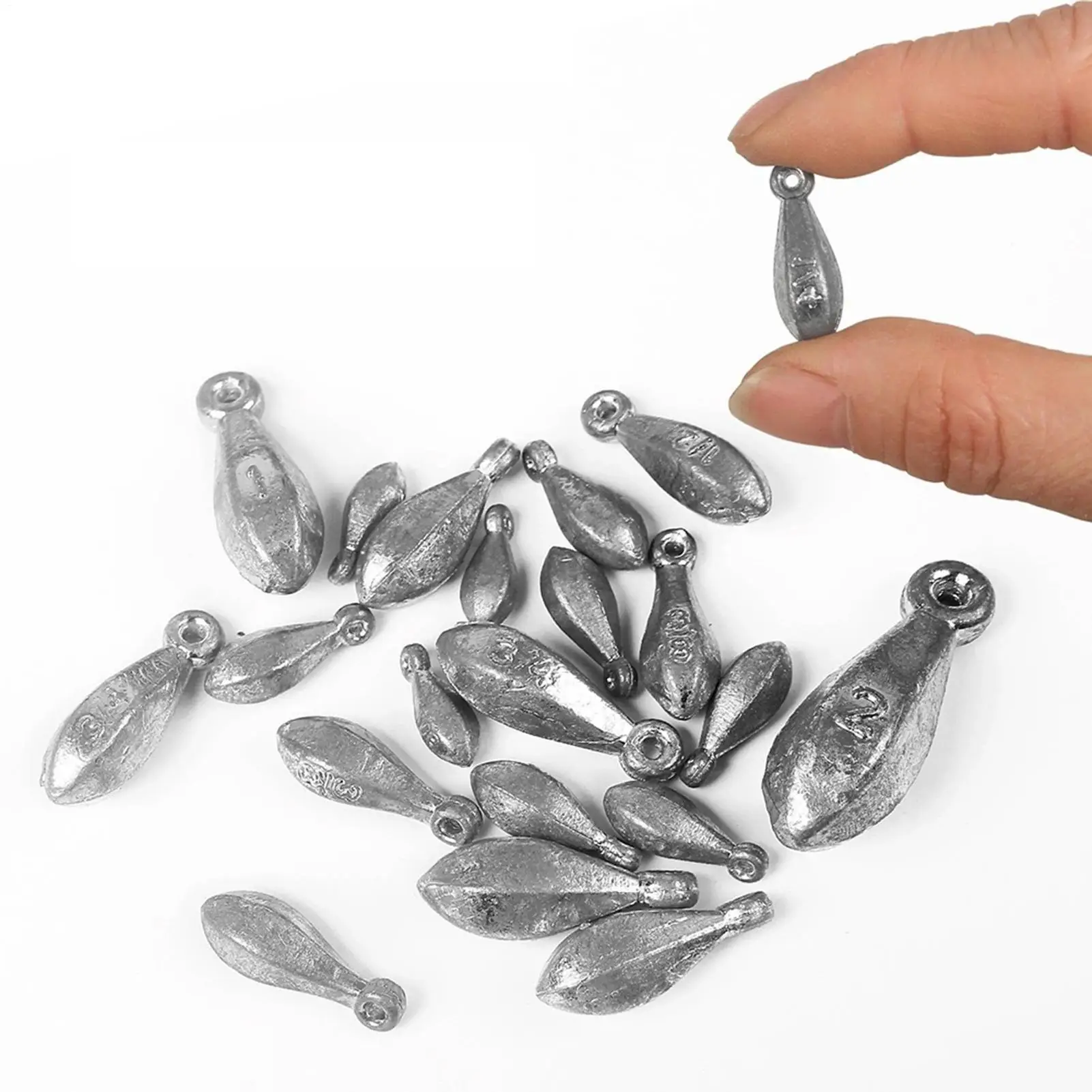 

35pcs fishing weights sinkers Saltwater Angling Weights Heavy Duty Fishing Accessories for Flyfishing Trolling Freshwater Bass