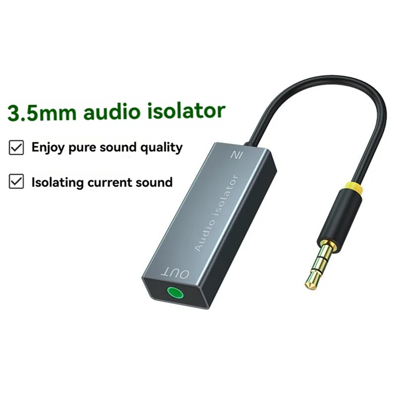 

ABUO-2Pcs 3.5Mm Audio Isolator Speaker Line Isolator For Stereo Audio System Noise Reducer Filter Ground Loop Noise Isolator