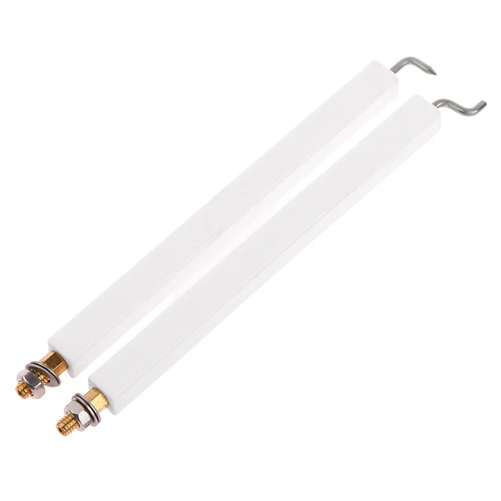 Ignition Electrode And Flame Sensor Pair For Commercial Gas Griddle Oven Baking Machine Replacement Parts ABS Metal White