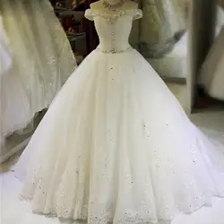 Sparky Vintage Wedding Dress Lace Sequined Vestido de Noiva Princesa Bride Dresses 2025 off Shoulder Custom Made Wedding Gowns