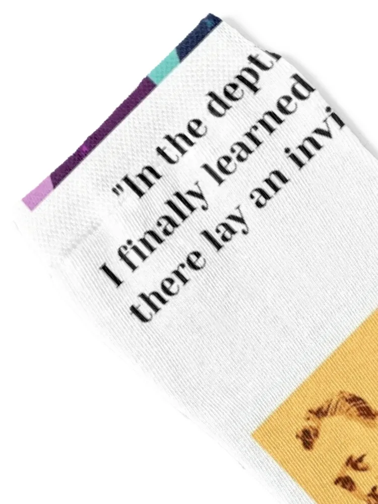 Philosopher Albert Camus quotes pop art Socks Stockings winter gifts Stockings compression luxury Girl'S Socks Men's