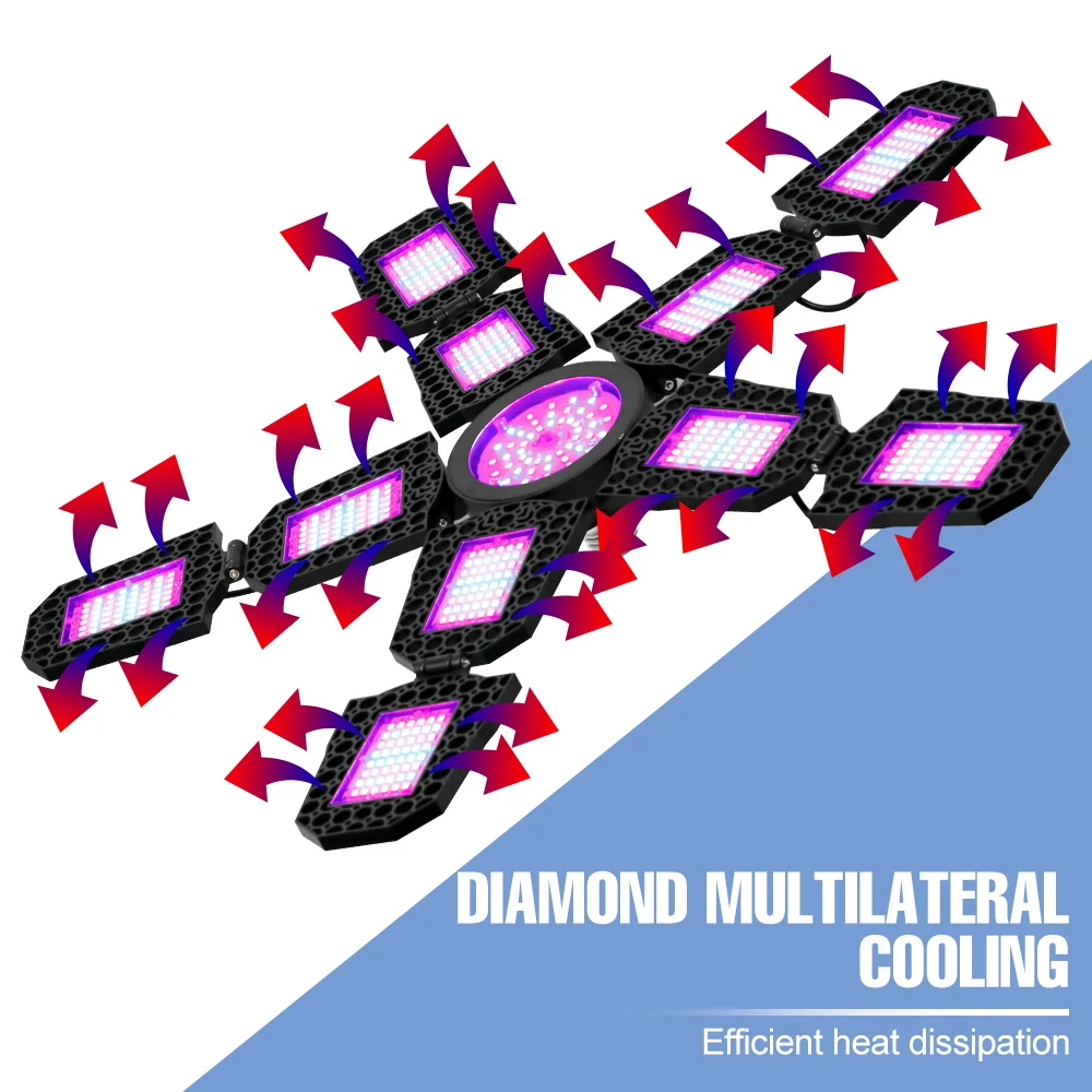 Led planta espectro completo crescer lâmpada interior flor hidropônica tenda estufa vegetal tomate cultivo iluminação de preenchimento