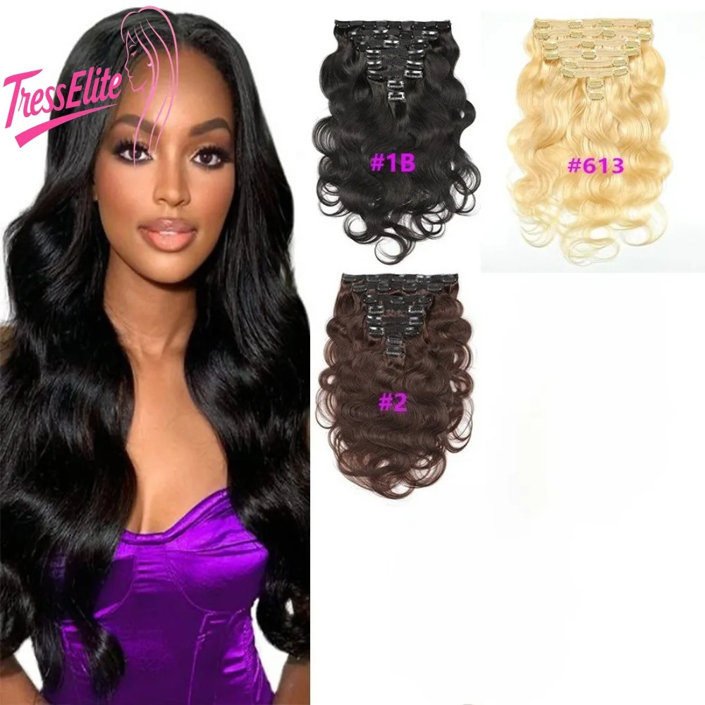 

Высококачественный парик из натуральных волос, натуральный цвет 613 # 2 # Заколка для волос Модный вид Натуральная текстура для бесшовного стиля