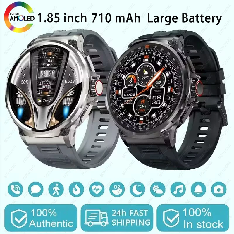 2024 New 1.85 Inch Smart Watch Men 710 mAh Large Capacity Battery Bluetooth Call Smart Watch IP68 Waterproof Sports SmartWatch