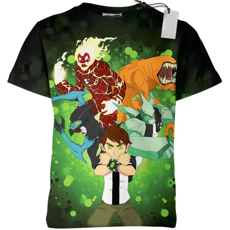 

Anime Omnitrix Ben10 Cosplay T-shirts 3D Print Men Women Short Sleeve O-Neck Tee Oversized Harajuku Top Y2k Men's Clothing
