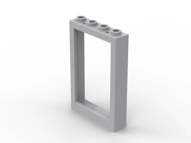 Small Brick Building Blocks MOC 2493 1x4x5 Window Frame Assembly Toy Parts Accessories Paired with 2494 Glass